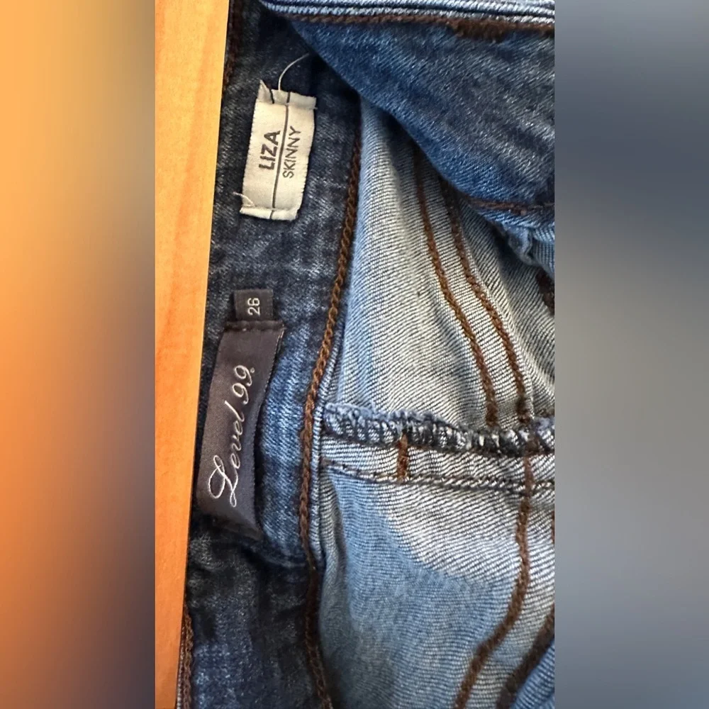Level 99 Premium Denim Jeans, Size 26 - Picture 2 of 7